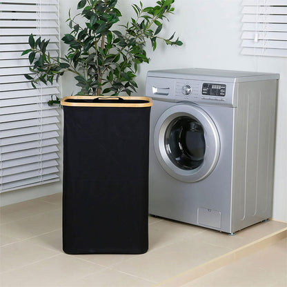 Large Laundry Basket with Lid and Removable Inner Bag