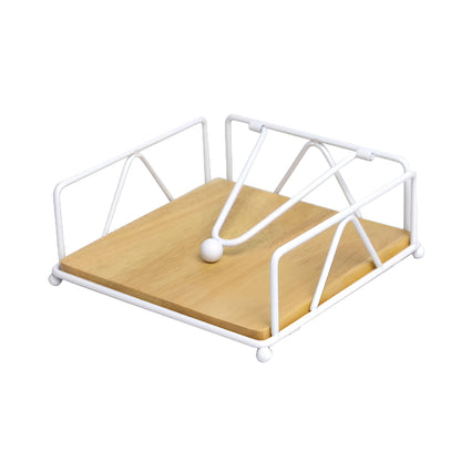 Wrought Iron Napkin Holder Square Serviette Rack Organiser Kitchen Serving Bar