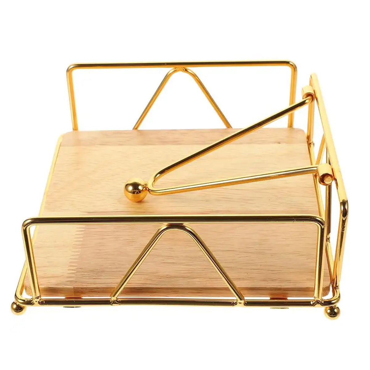 Wrought Iron Napkin Holder Square Serviette Rack Organiser Kitchen Serving Bar