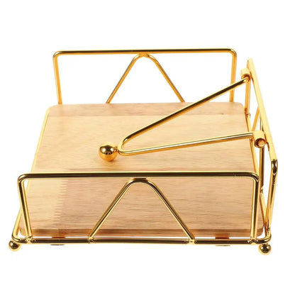 Wrought Iron Napkin Holder Square Serviette Rack Organiser Kitchen Serving Bar