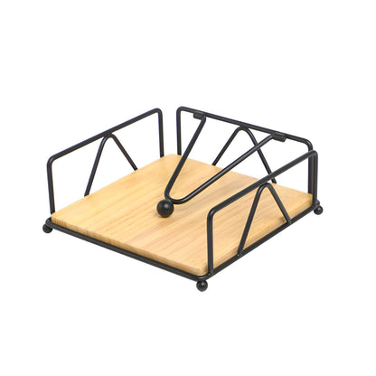 Wrought Iron Napkin Holder Square Serviette Rack Organiser Kitchen Serving Bar