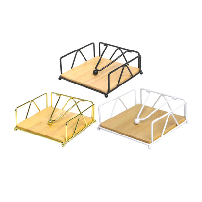 Wrought Iron Napkin Holder Square Serviette Rack Organiser Kitchen Serving Bar