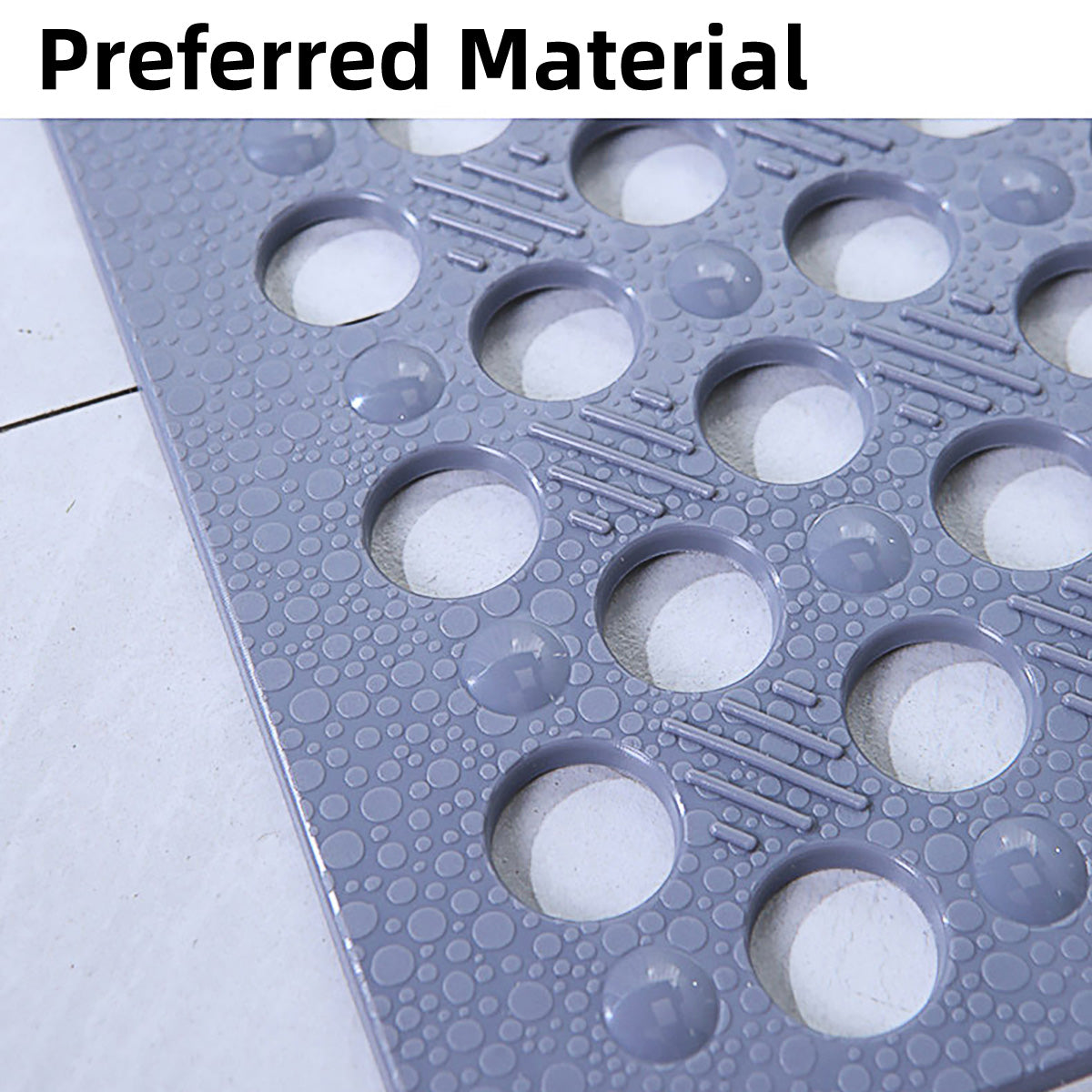 Non Slip PVC Shower Mat with Suction Cups for Bathroom Safety