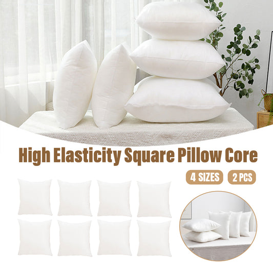 2pcs High Quality Square Pillow Inserts Soft Cushion Fillers Hotel Grade Use