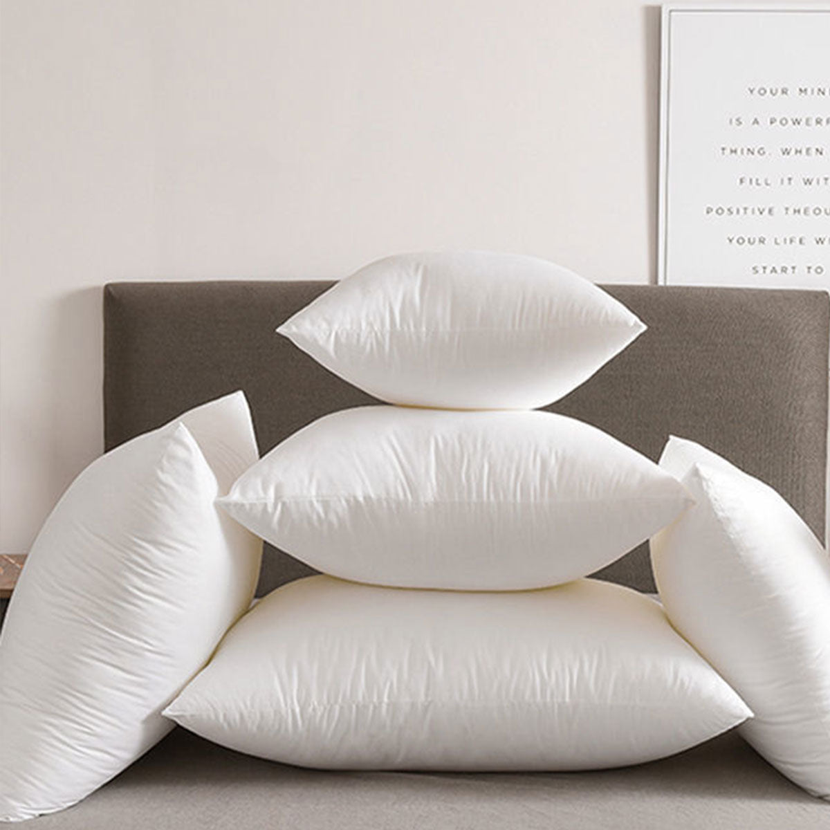 2pcs High Quality Square Pillow Inserts Soft Cushion Fillers Hotel Grade Use