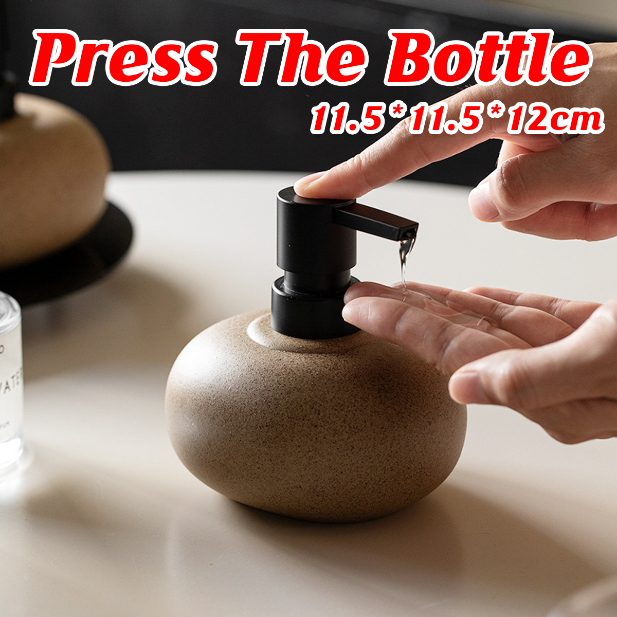 Reusable Ceramic Pump Bottle for Shampoo Lotion Soap Conditioner Travel Set
