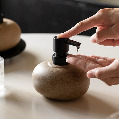 Reusable Ceramic Pump Bottle for Shampoo Lotion Soap Conditioner Travel Set
