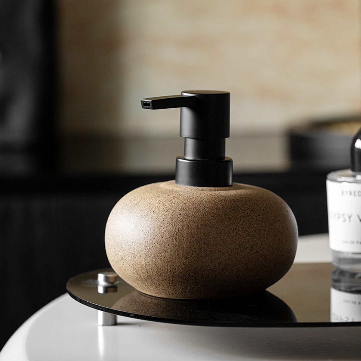 Reusable Ceramic Pump Bottle for Shampoo Lotion Soap Conditioner Travel Set