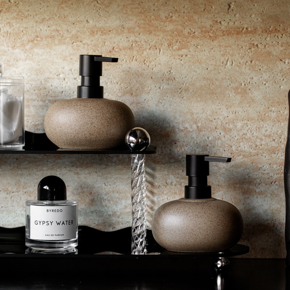 Reusable Ceramic Pump Bottle for Shampoo Lotion Soap Conditioner Travel Set