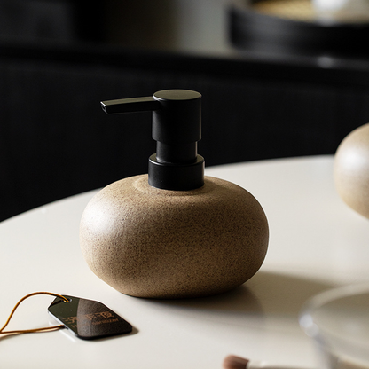 Reusable Ceramic Pump Bottle for Shampoo Lotion Soap Conditioner Travel Set