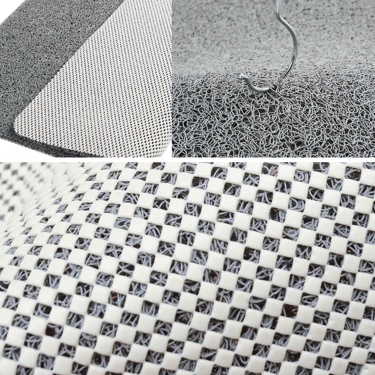 Waterproof Non Slip PVC Bathroom Mat Soft Washable Floor Rug