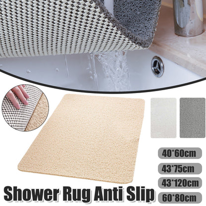 Waterproof Non Slip PVC Bathroom Mat Soft Washable Floor Rug