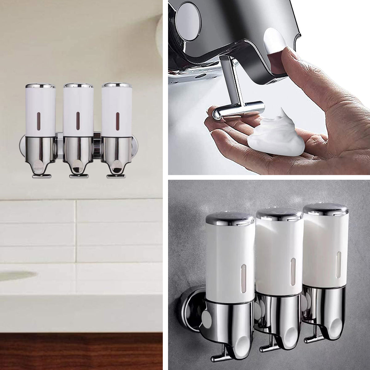 Hotel Wall Mounted Soap Dispenser with Level Window in White