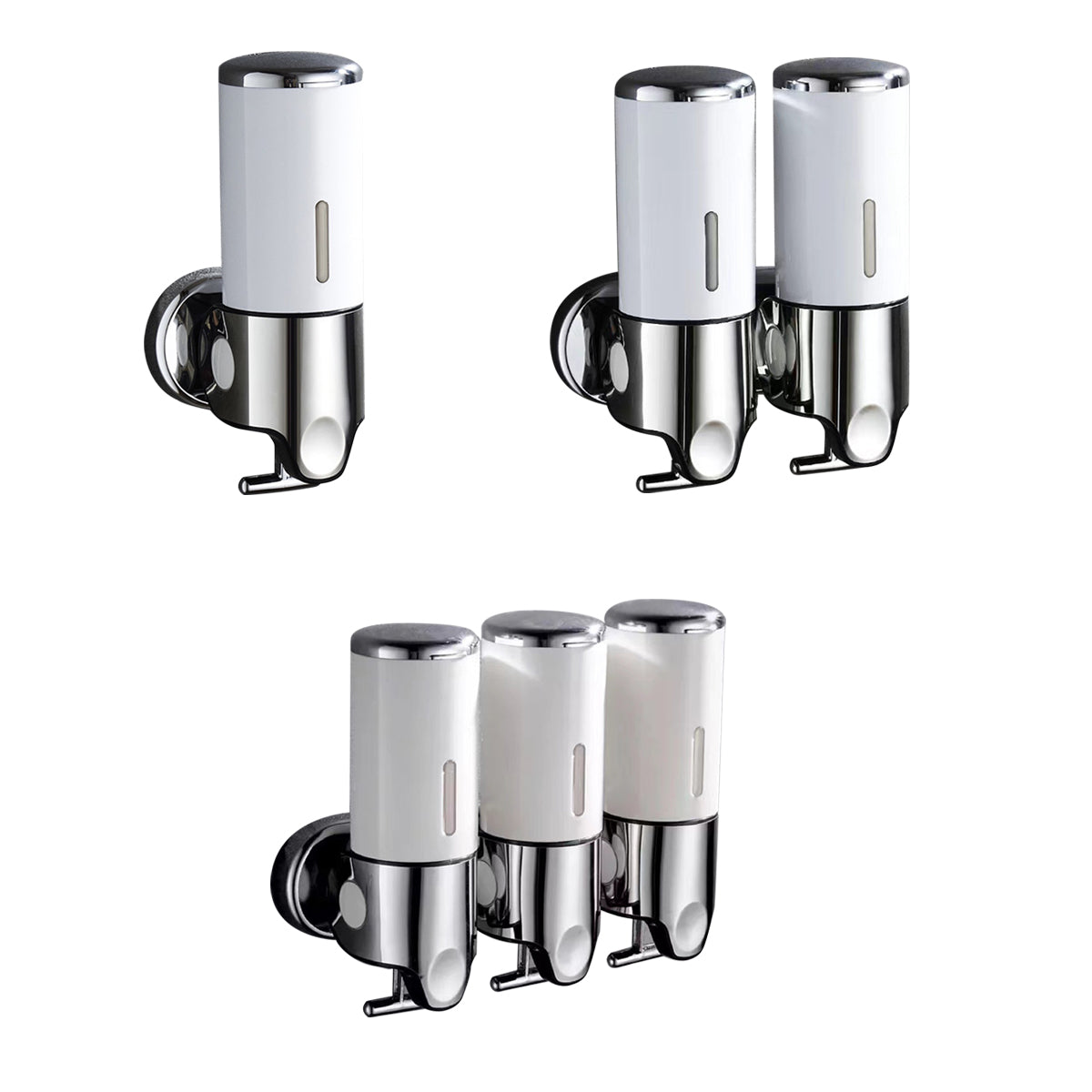 Hotel Wall Mounted Soap Dispenser with Level Window in White