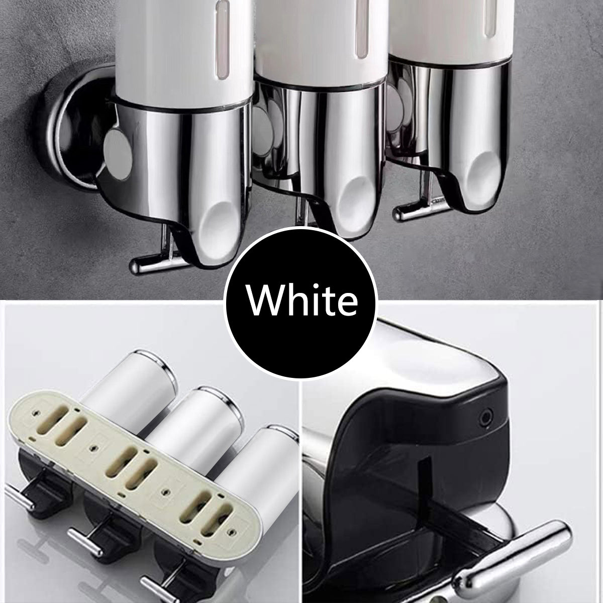 Hotel Wall Mounted Soap Dispenser with Level Window in White