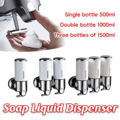 Hotel Wall Mounted Soap Dispenser with Level Window in White