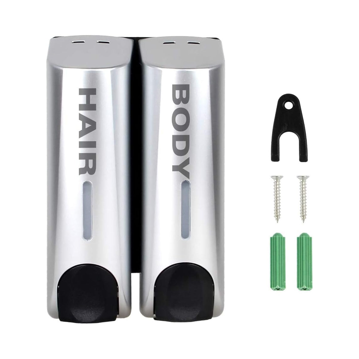 3 Chamber Options Wall Mounted Soap Dispenser in Silver