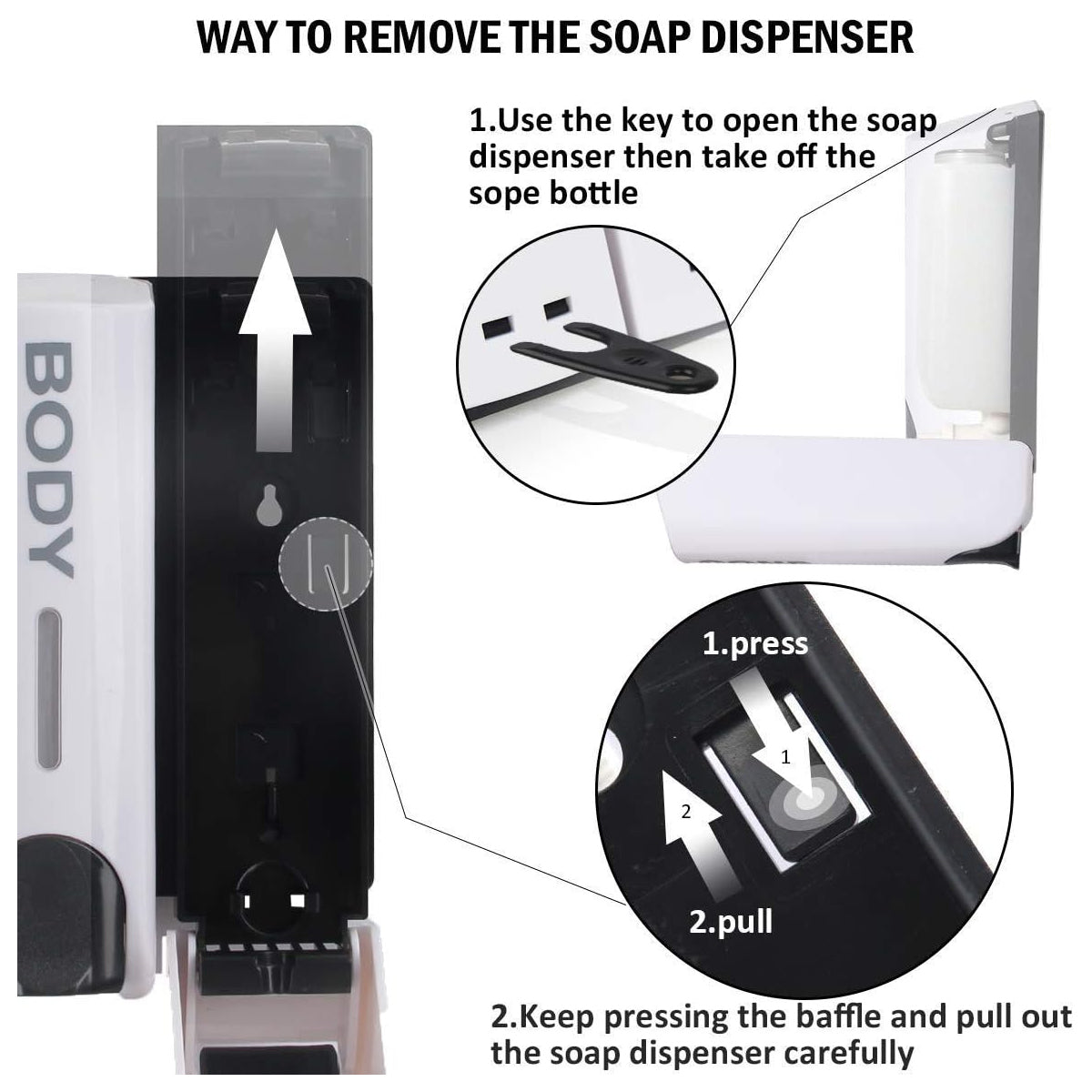 3 Chamber Options Wall Mounted Soap Dispenser in Silver