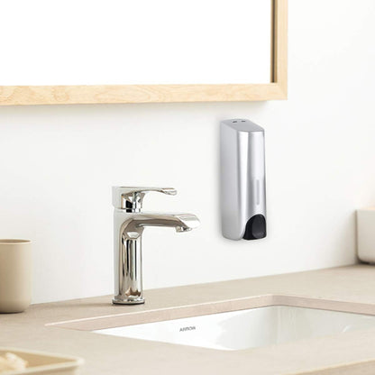 3 Chamber Options Wall Mounted Soap Dispenser in Silver