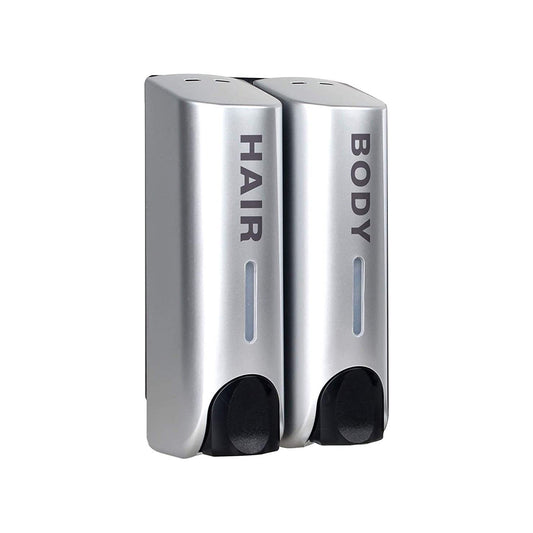 3 Chamber Options Wall Mounted Soap Dispenser in Silver