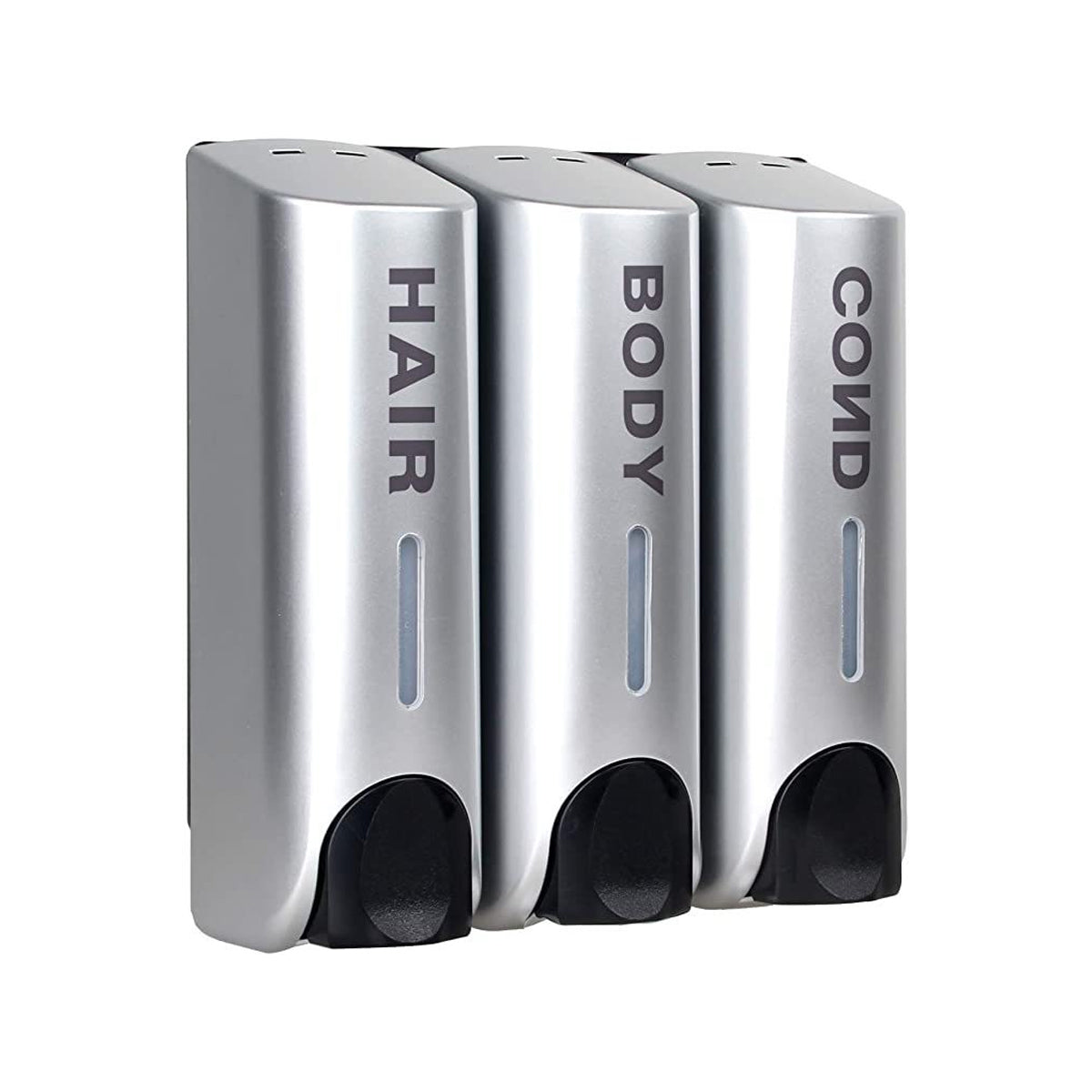 3 Chamber Options Wall Mounted Soap Dispenser in Silver