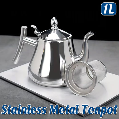 Thickened Stainless Steel Teapot Kettle With Strainer for Hotel Service