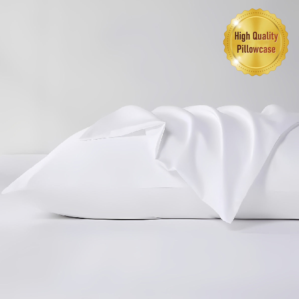 White Pillowcase 80x50cm Soft Polyester for Hotel Rooms