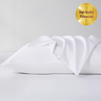 White Pillowcase 80x50cm Soft Polyester for Hotel Rooms