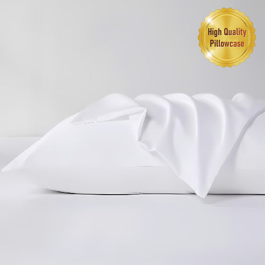 White Pillowcase 80x50cm Soft Polyester for Hotel Rooms