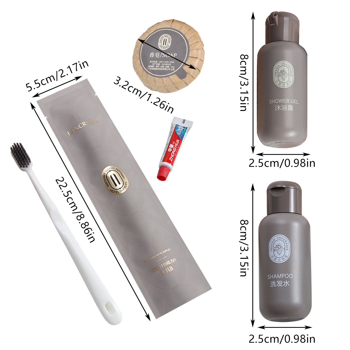 Hotel Toiletries Bulk Packs Toothbrush Shampoo Soap Options
