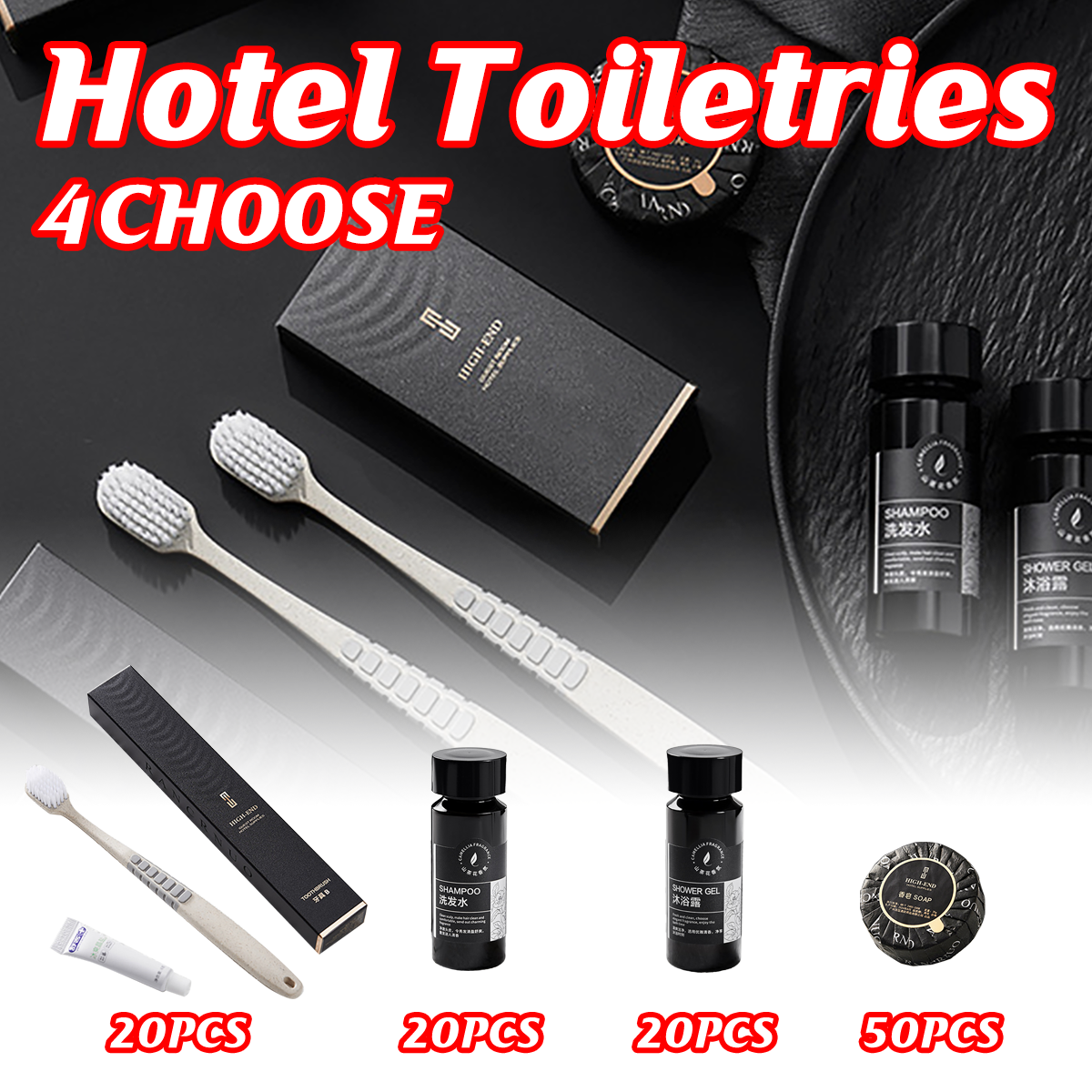 Hotel Toiletries Set Toothbrush Shampoo Soap Travel Size