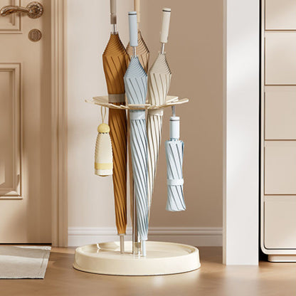Umbrella Storage Rack with Drain Tray and Top Hooks