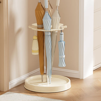 Umbrella Storage Rack with Drain Tray and Top Hooks