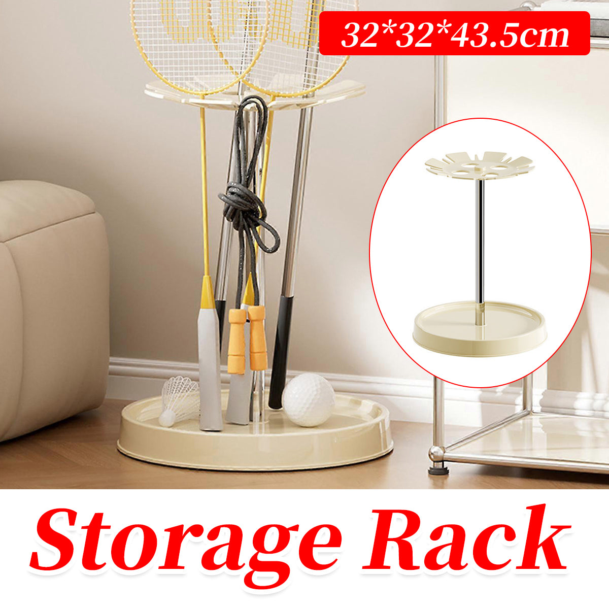 Umbrella Storage Rack with Drain Tray and Top Hooks