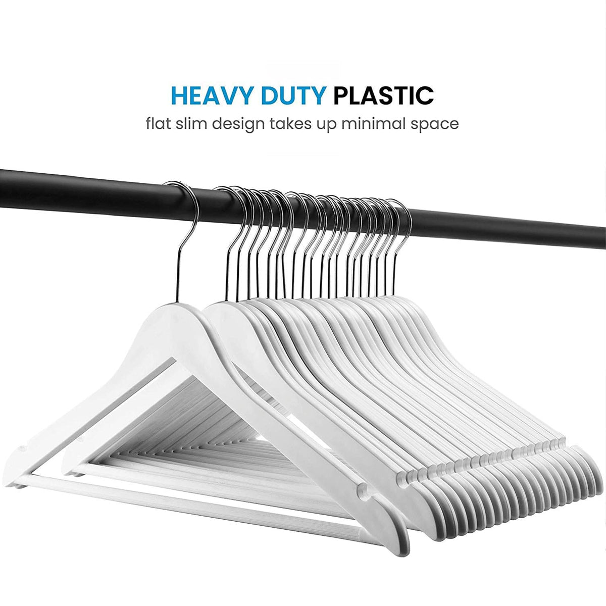 10PCS Wooden Suit Hangers with Slim Space Saving Design