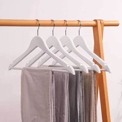 10PCS Wooden Suit Hangers with Slim Space Saving Design