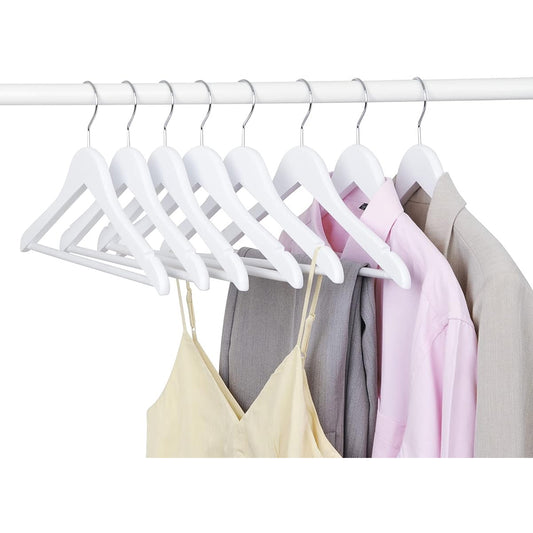 10PCS Wooden Suit Hangers with Slim Space Saving Design