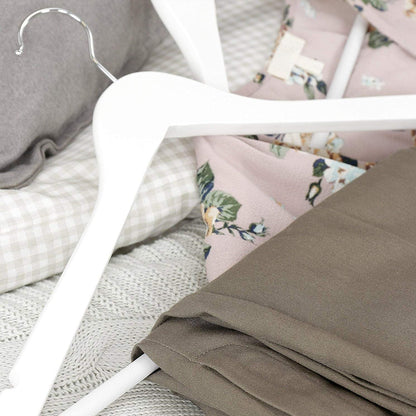 10PCS Wooden Suit Hangers with Slim Space Saving Design