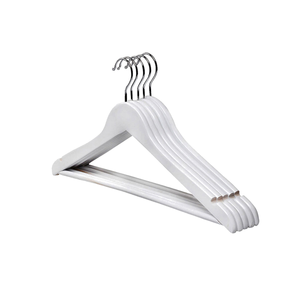10PCS Wooden Suit Hangers with Slim Space Saving Design