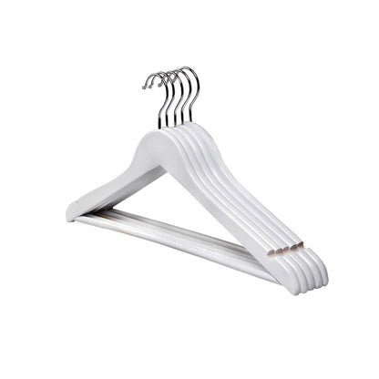 10PCS Wooden Suit Hangers with Slim Space Saving Design
