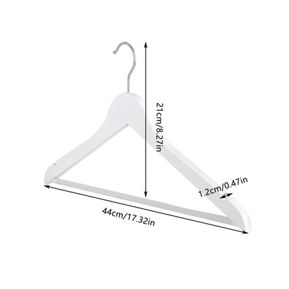 10PCS Wooden Suit Hangers with Slim Space Saving Design