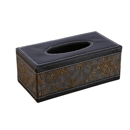 PU Leather Tissue Box Holder for Hotel and Office Table Decor