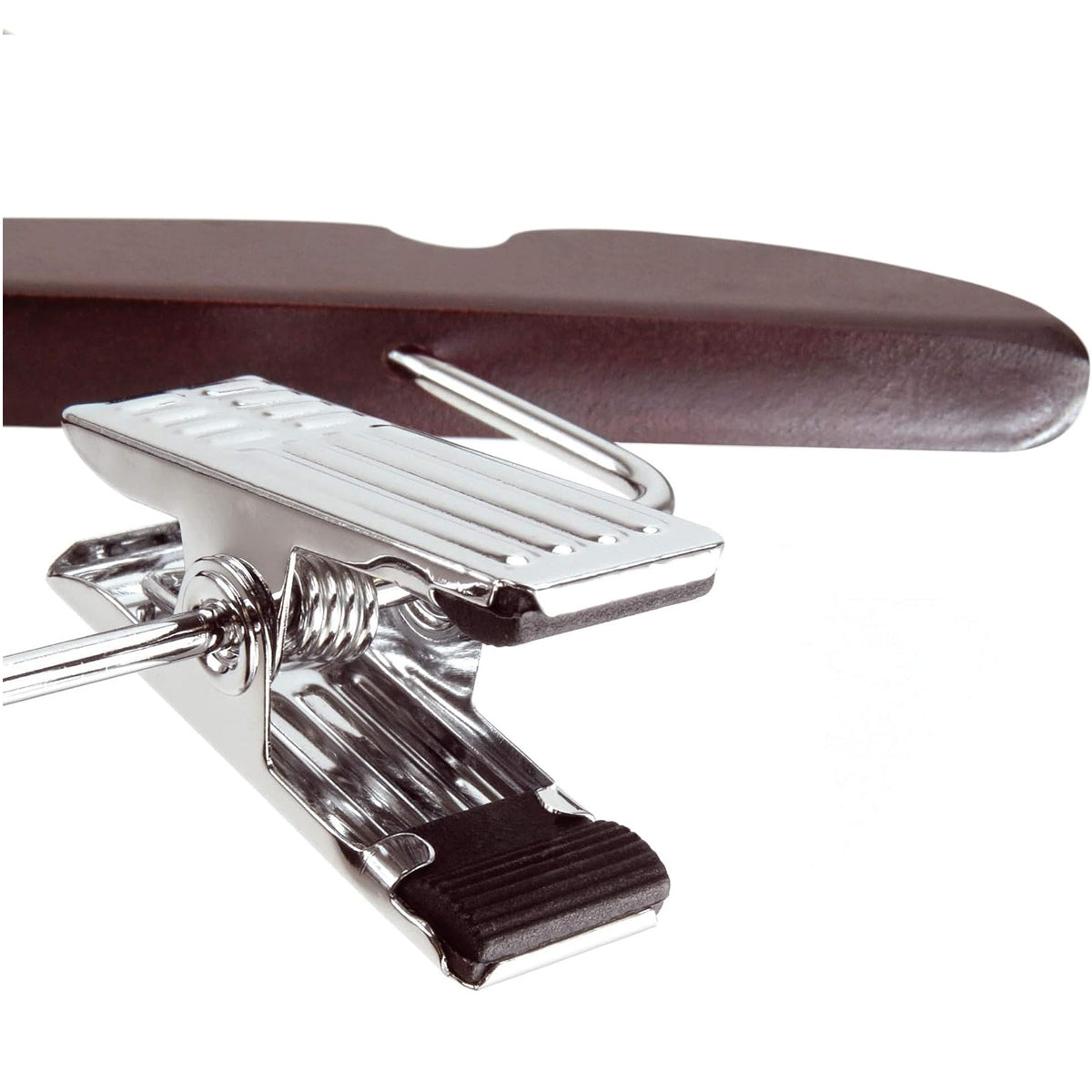 10PCS Solid Wood Coat Hangers with Thickened Non Slip Clips