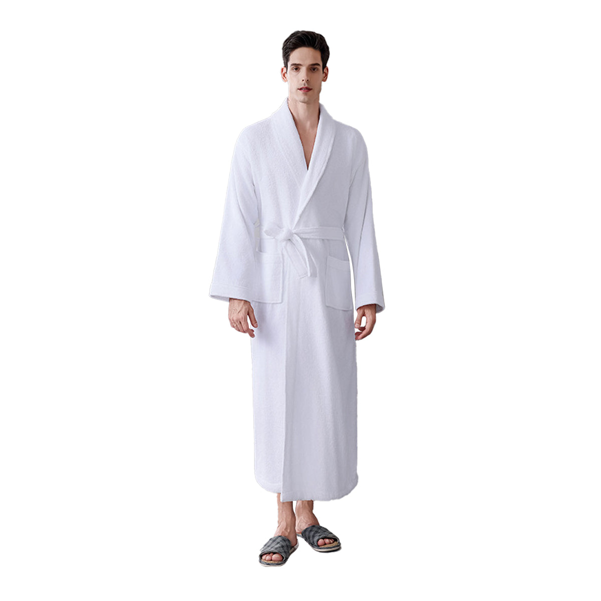 Cotton Bathrobe Quick Dry Absorbent Comfortable for Home Hotel Use