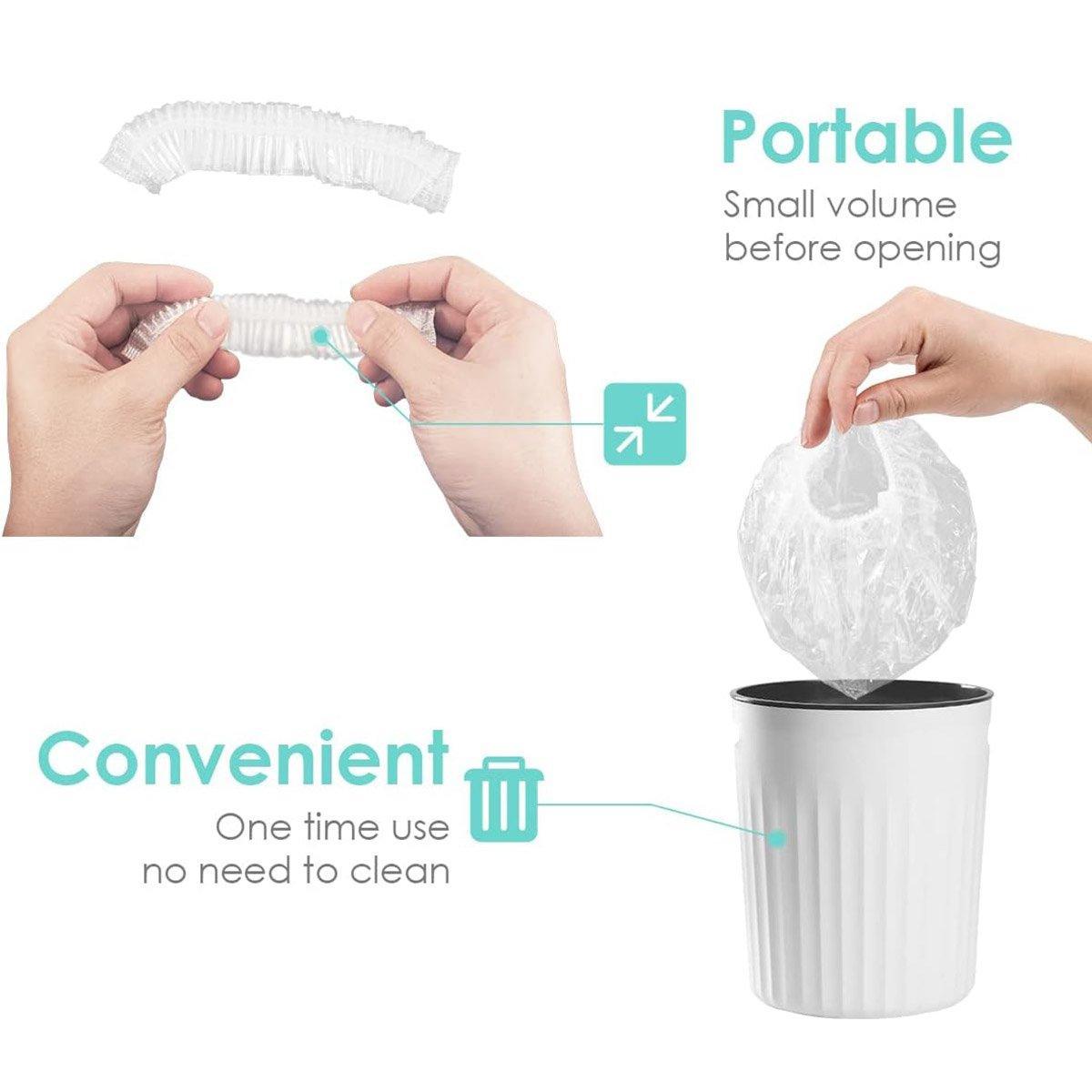 50PCS Individually Wrapped Disposable Shower Caps Pack