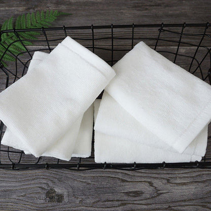 6PCS White Cotton Hotel Face Towels Thick and Soft