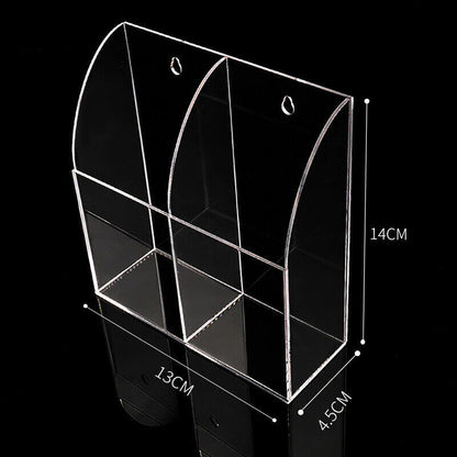 Clear Acrylic Wall Mounted Remote Control Holder Organizer
