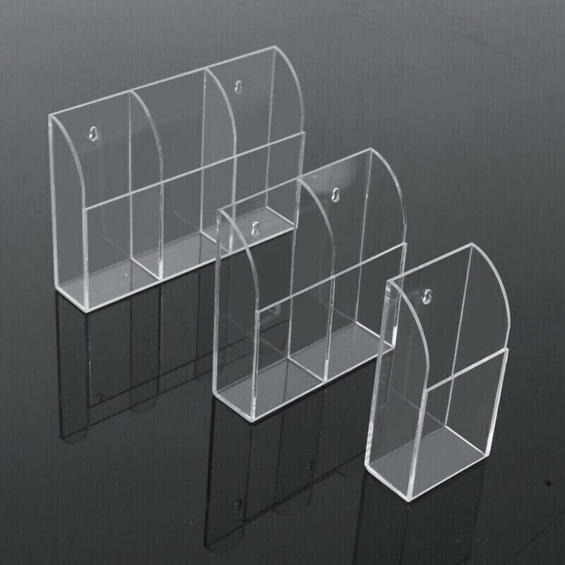 Clear Acrylic Wall Mounted Remote Control Holder Organizer