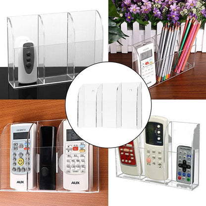 Clear Acrylic Wall Mounted Remote Control Holder Organizer