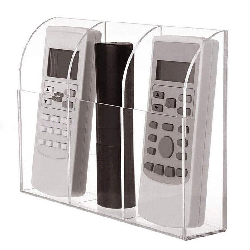 Clear Acrylic Wall Mounted Remote Control Holder Organizer